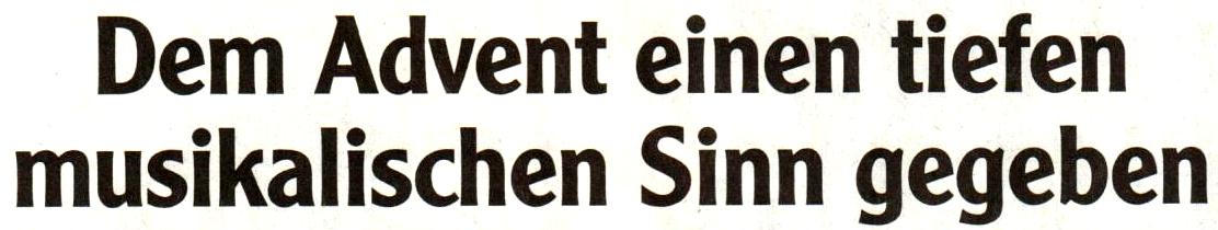 Artikel Adventskonzert